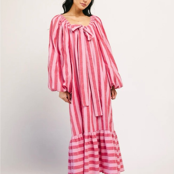 ZOCO Capri Maxi Dress Pink and Red - Picture 2 of 6